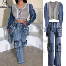 Load image into Gallery viewer, Jeans wit the cardigan
