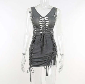 Grey hole dress