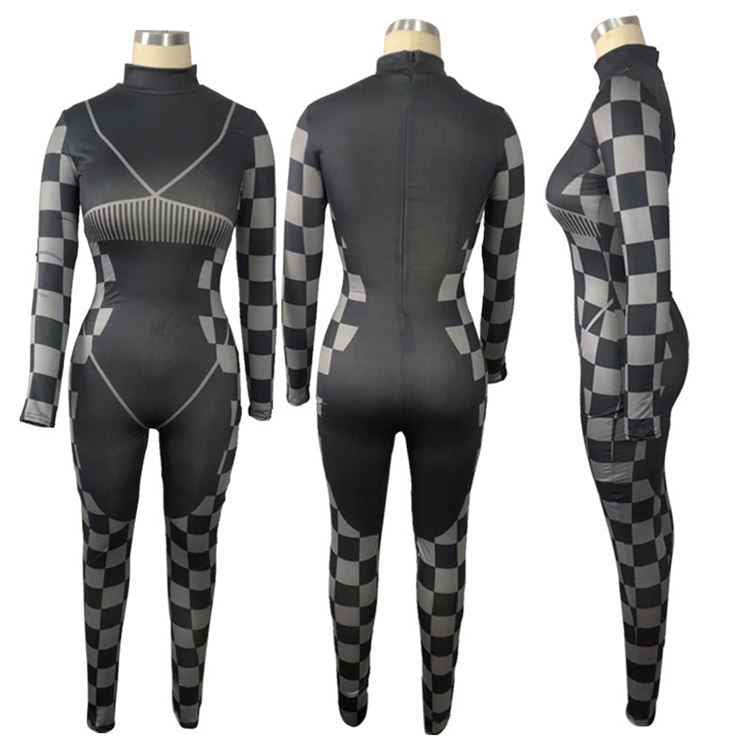 Checker jumpsuit