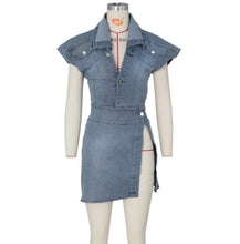 Load image into Gallery viewer, Denim skirt set
