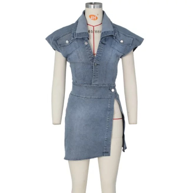 Denim skirt set