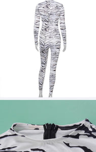 Zebra cat suit