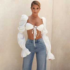Tie bow crop top
