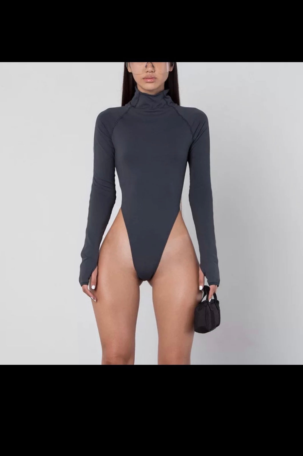 Turtle neck top black