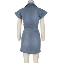 Load image into Gallery viewer, Denim skirt set

