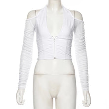 Load image into Gallery viewer, Zip up crop top
