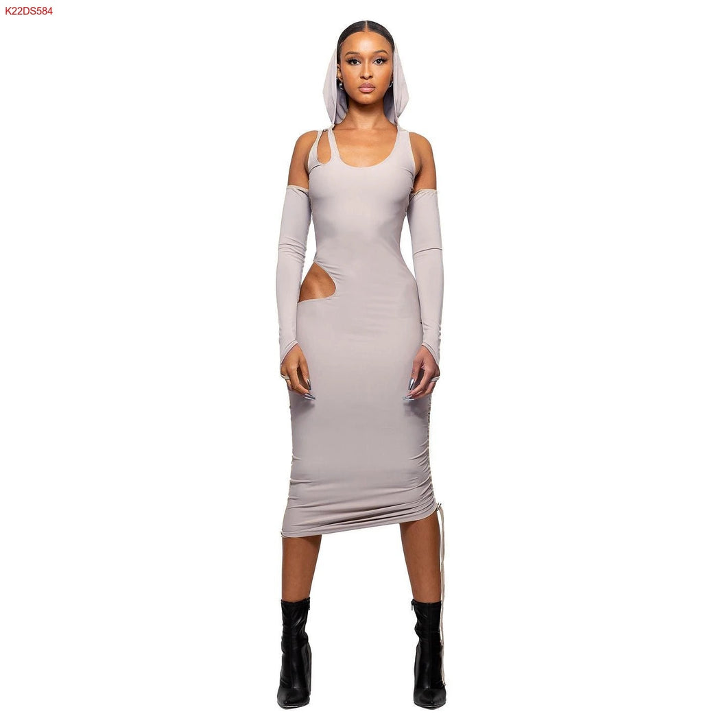 Hood on dress