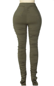 Green booty pants