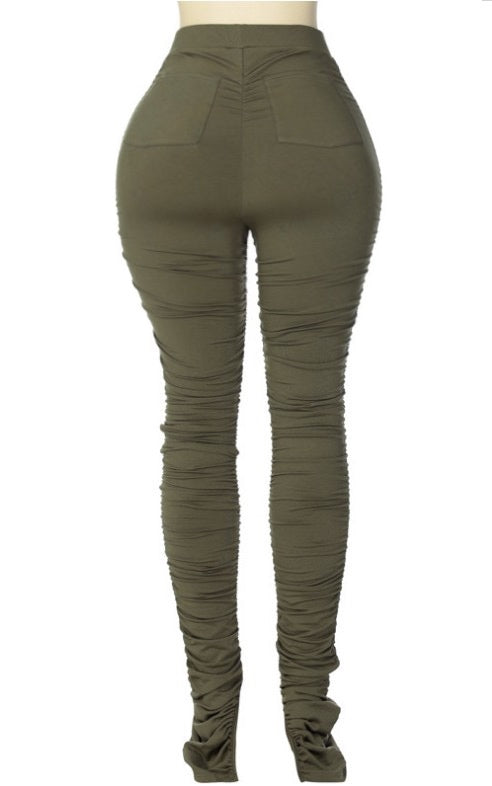 Green booty pants