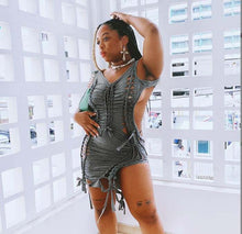 Load image into Gallery viewer, Grey hole dress
