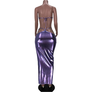 Purple glide skirt set