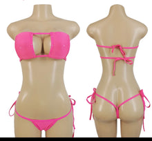 Load image into Gallery viewer, Pink thong bikini
