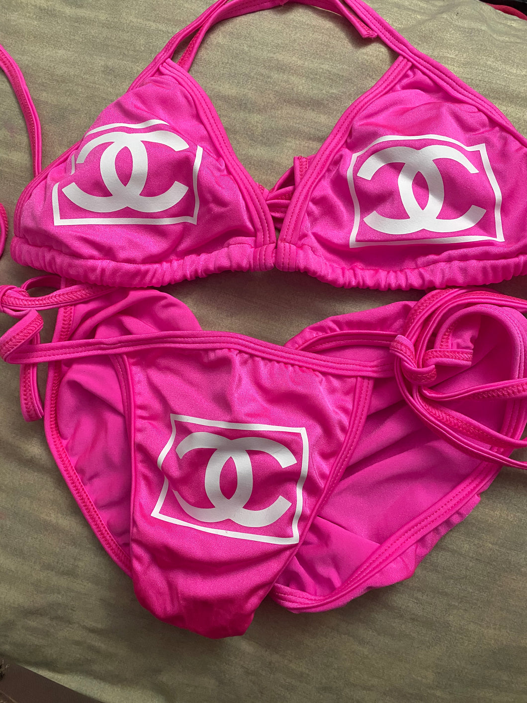 Pink cc bathing suit scrunch butt
