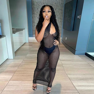 Long net dress