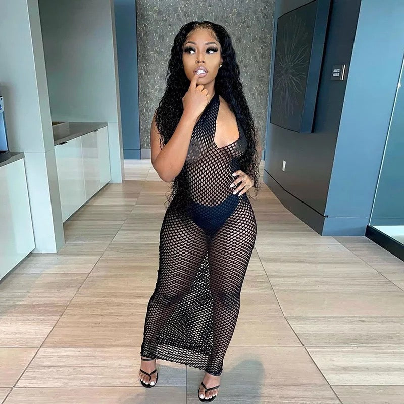 Long net dress