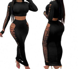 Sliced skirt set