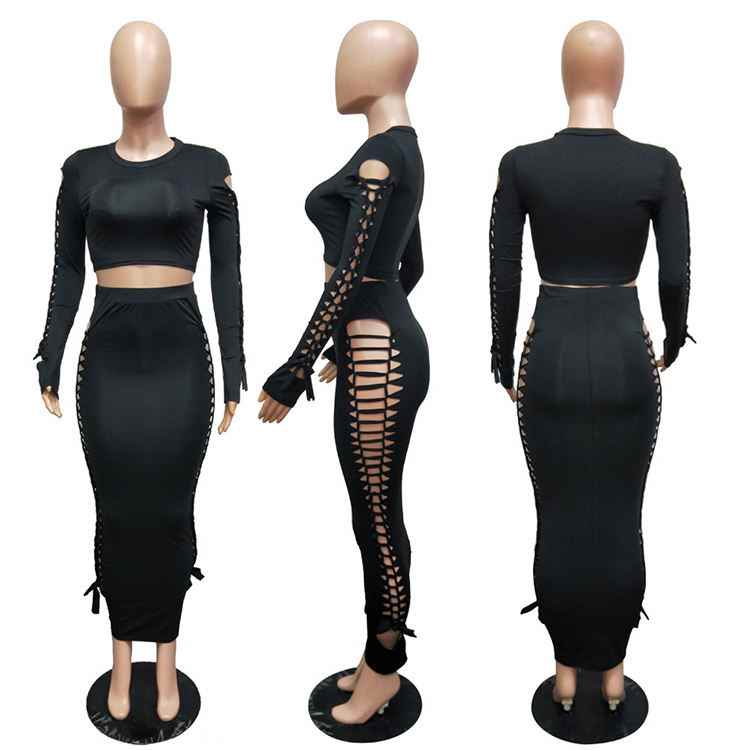Sliced skirt set
