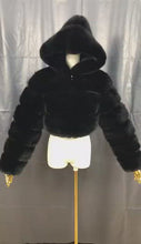 Load and play video in Gallery viewer, crop hooded faux furr
